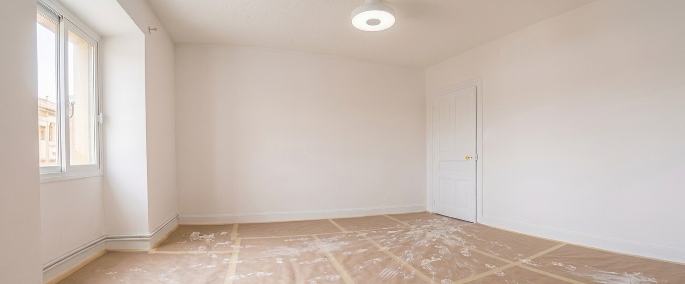 Habitación pintada en Almería